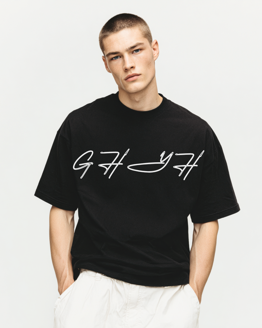 Signature GHYH Tee in Jet Black